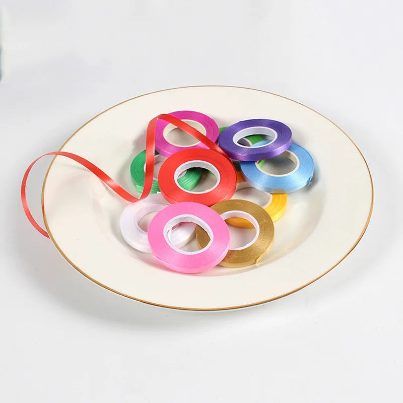 10m Balloons Ribbon Crafts DIY Bow Gold Silver Ribbons Balloons Accessories Baby Shower Wedding Christmas Birthday Party Decor