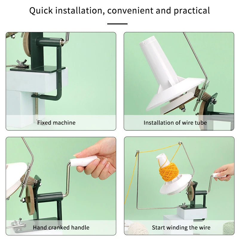 Hand Operated Yarn Winder Fiber Wool String Ball Thread Winder Machine For DIY Sewing Crocheting Making Craft Tools