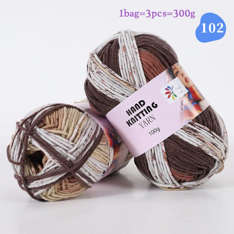 7-Strand Yarn, Multi-Colored Gradient Yarn