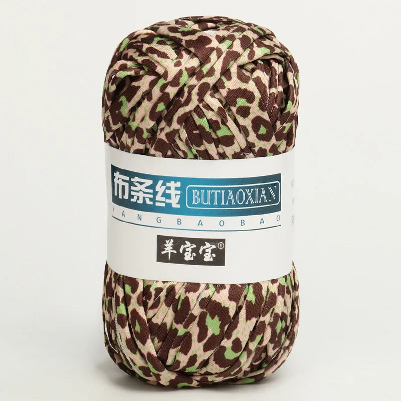 100g T Shirt Knitting Yarn For Crochet Bag Hat Slippers Coaster Blanket Thread Soft Polyester Woven Yarn Thick Soft Cloth Yarn