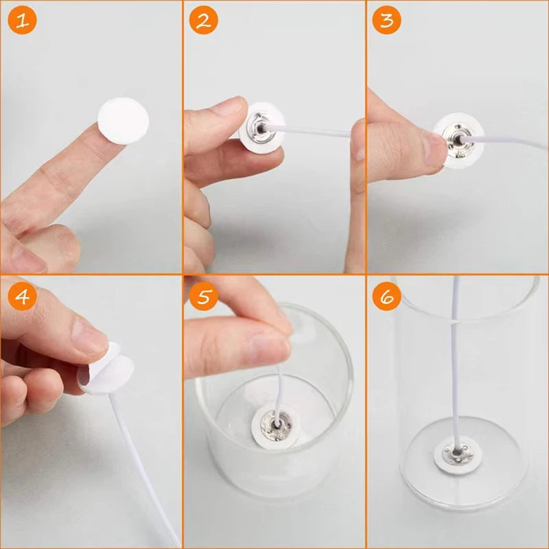 100pc Candle Wick Stickers Adhesive Heat Resistance Foam Double-sided Tape for Wax Fixed Base Holder Stand Candle Making Supplie