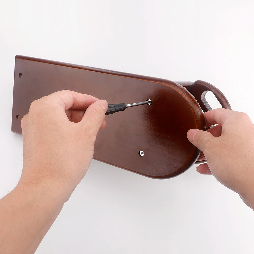 1pcs Burgundy Red Wooden Desktop Yarn Holder with Storage Rack- DIY Knitting & Crochet Wool Yarn Rotating Winder Organizer Stand