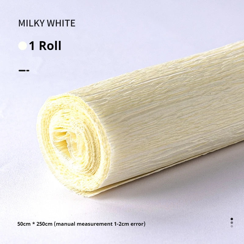 20 Colors 250x50cm Colored Crepe Paper Roll Origami Crinkled Crepe Paper Craft DIY Flowers Decoration Gift Wrapping Paper Craft
