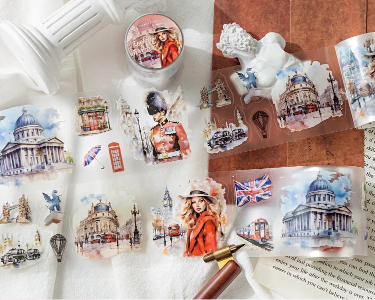 60mm*2m PET Travel Landscape Tape Stickers Creativity Hand Account Adhesive hand made Diy Junk Journal Scrapbooking Supplies