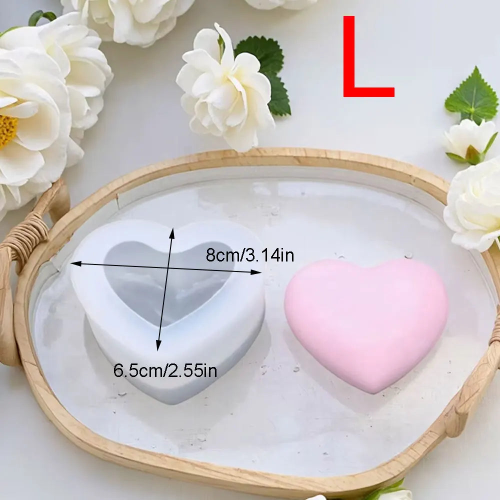1-2pcs Love Scent Candle Mold for Candle Making Kit Heart Silicone Ceramic Resin Molds DIY Bag Pendant Gifts Wedding Party Decor