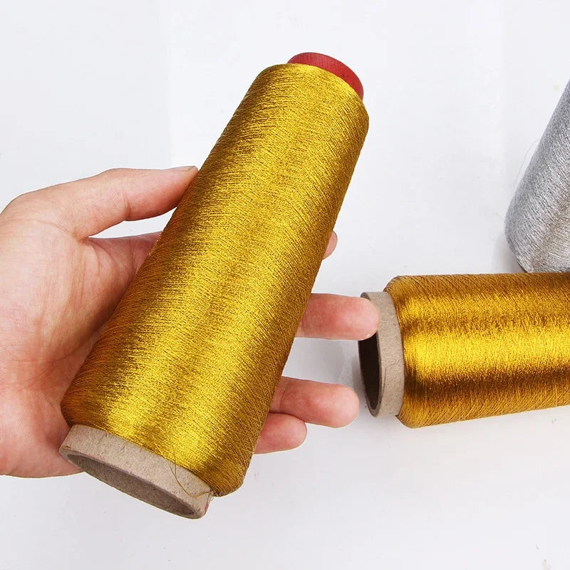 Colorful Computer Embroidery Cross stitch DIY Manual Bright Silk Gold Thread Silver Thread Metallic Yarn Woven Line 3500M