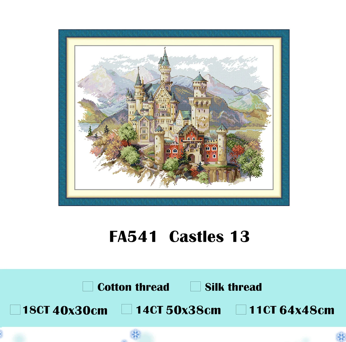 Colorful countryside cross stitch kit  14ct 11ct count printed canvas stitching embroidery DIY handmade needlework