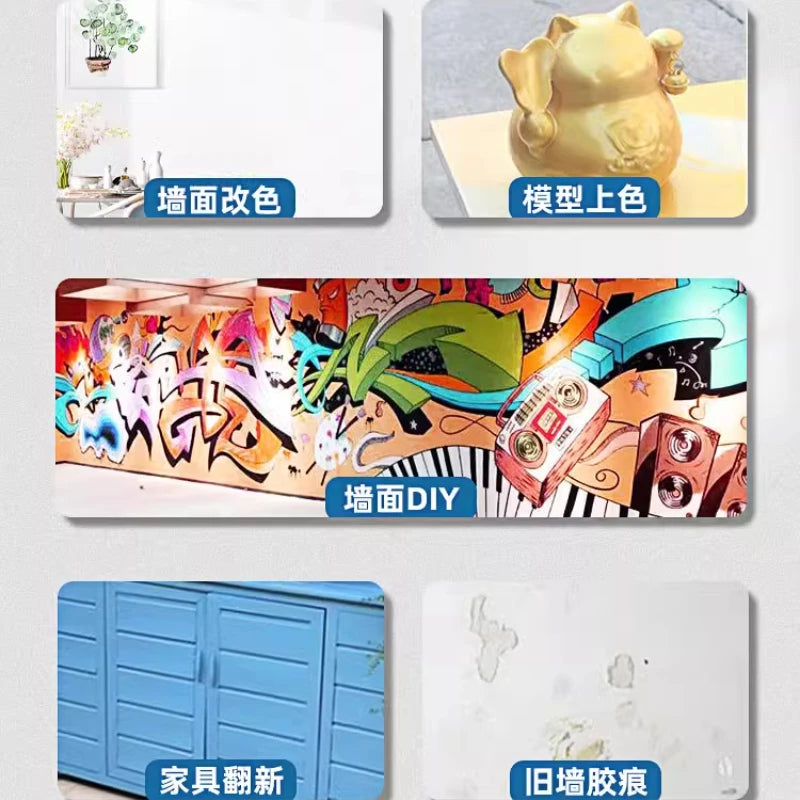 Acrylic Spray Manual Self Spray Paint Wall Painting DIY Water-based Acrylic Pigment Waterproof Sunscreen and Non Fading