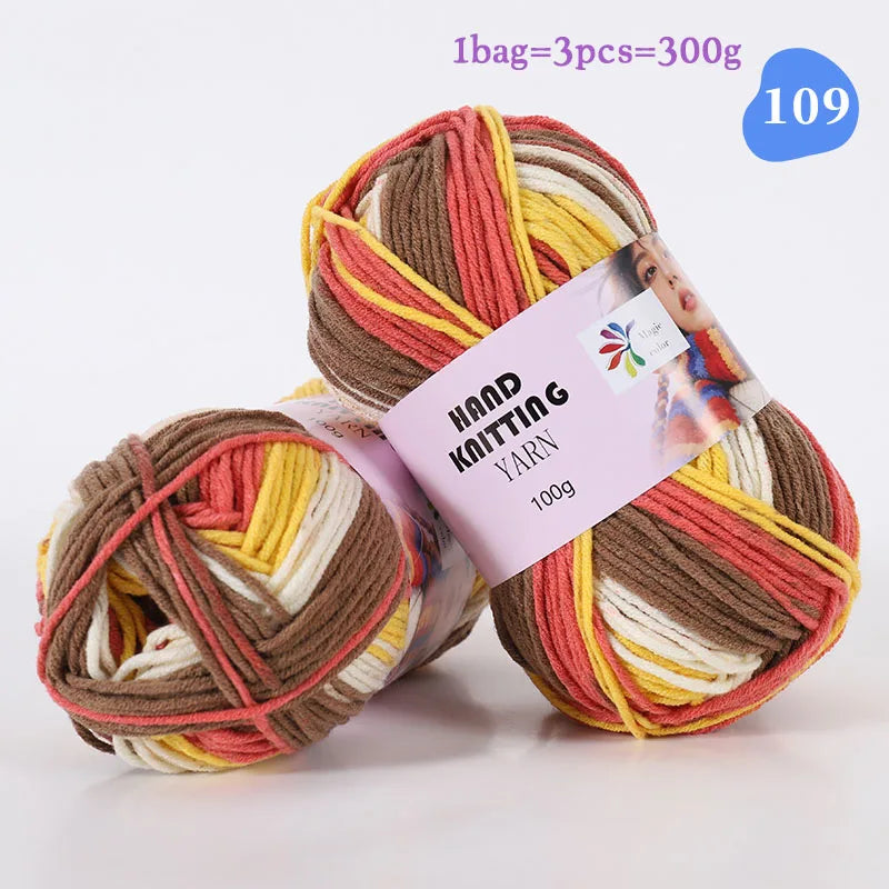 7-Strand Yarn, Multi-Colored Gradient Yarn