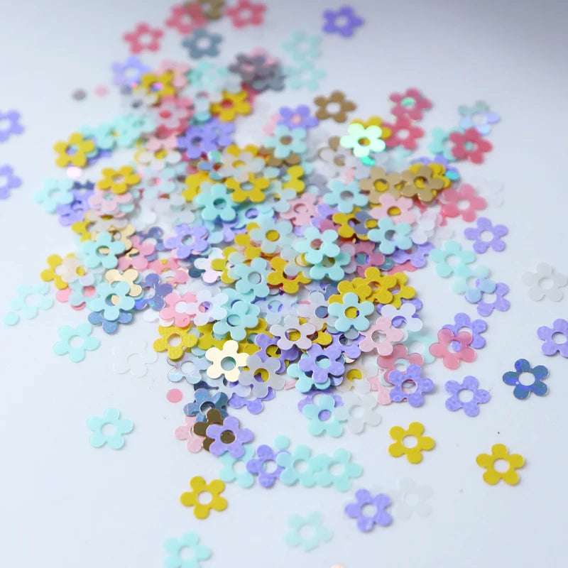 Plum Flower Glitter Epoxy Resin Filling Hollow Out Flowers Resin Sequins For Card Making Macaroon Flakes Scrapbooking DIY Crafts
