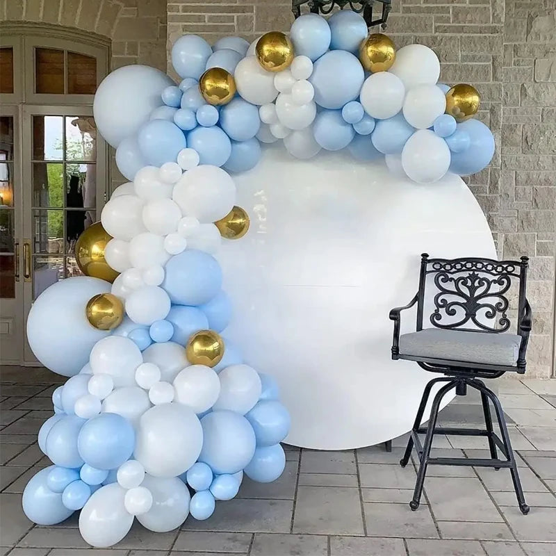 146pcs Baby Blue Balloons Garland Birthday Party Supplies Balloon Arch Kit Air Globos Baby Shower Gender Reveal Decoration