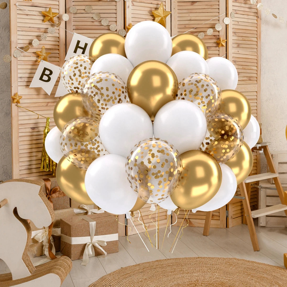 Metallic Balloons Latex Balloon Gold Confetti Balloons for Birthday Weddings Graduation Balloons Christmas Baptism Party Baloons