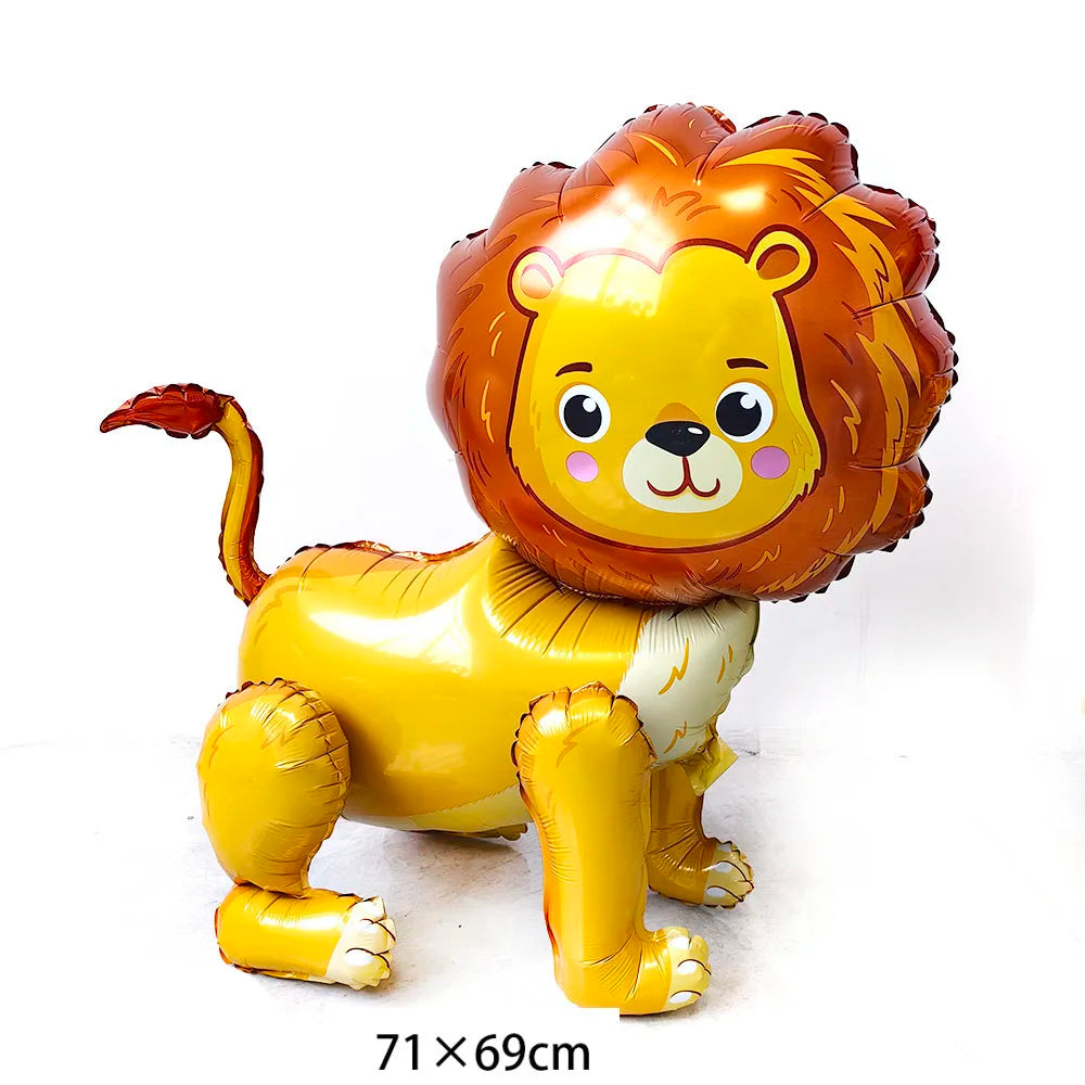 Walking Inflatable Lion Giraffe Balloons Panda Elephant Tiger Safari Animal Balloon Kids Jungle Animal Baby Shower Decorations