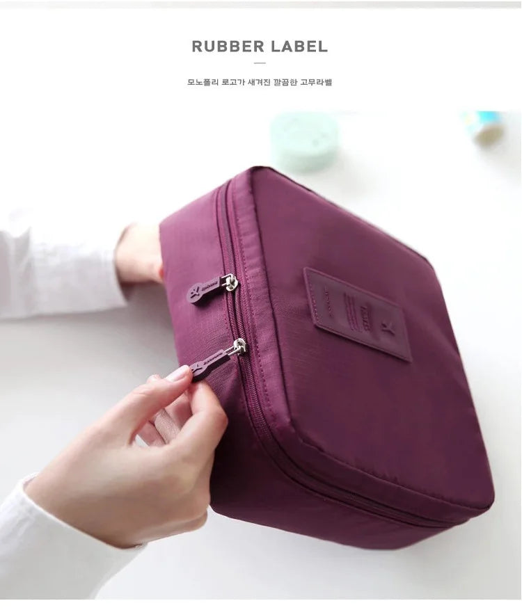 Portable Needlework Storage Bag Mesh Divider Pouch Yarn Knitting Tools Organizer Cases Storage DIY Apparel Travel Wash Bag