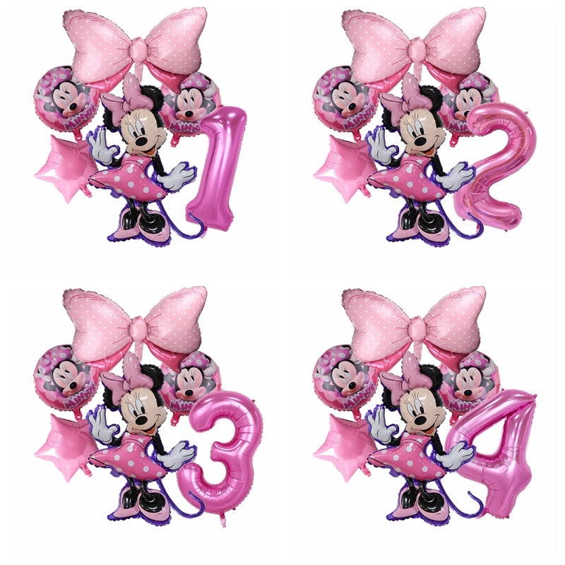 Minnie Mouse Balloons Birthday Party Decoration Girls Disposable Minnie Mouse  Balloo Baby Shower Party Gift