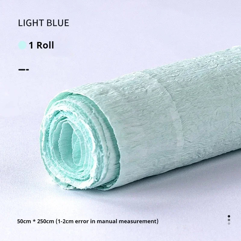 Colored Crepe Paper For Flower Making Decoration Gift Wrapping Paper Roll 50x250cm Kids Diy Craft Supplies Origami Crepe Paper