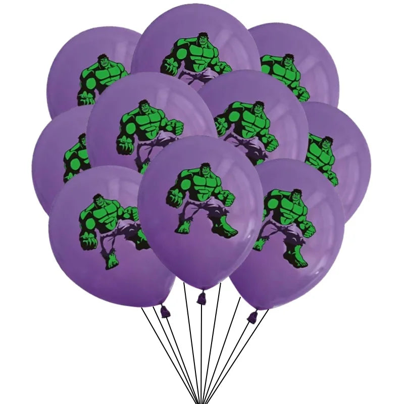 10/30Pcs Super Hero Hulk Theme 12inch Latex Balloon Decoration Boys Birthday Party Hulk Latex Balloon Supplies Kids Toys Globos