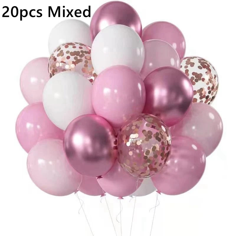 Latex Balloon Birthday Kids Balloon 1st One Year Birthday Party Decor Baby Shower Christening Ballon Wedding Event Baloon Globos