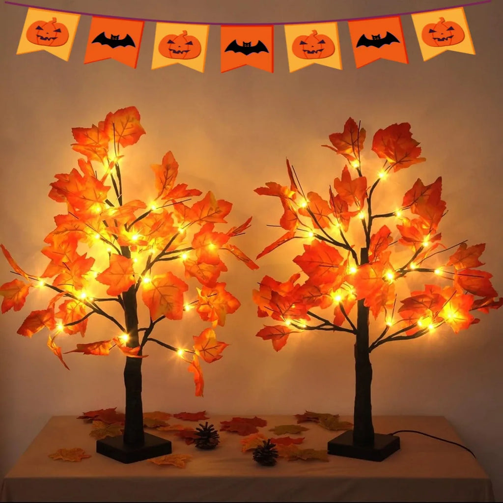 1pc 24 LED Artificial Black Birch Tree Light DIY Branches Table Lamp For Fall Gifts  Home Bedroom Holiday Party Halloween Decor