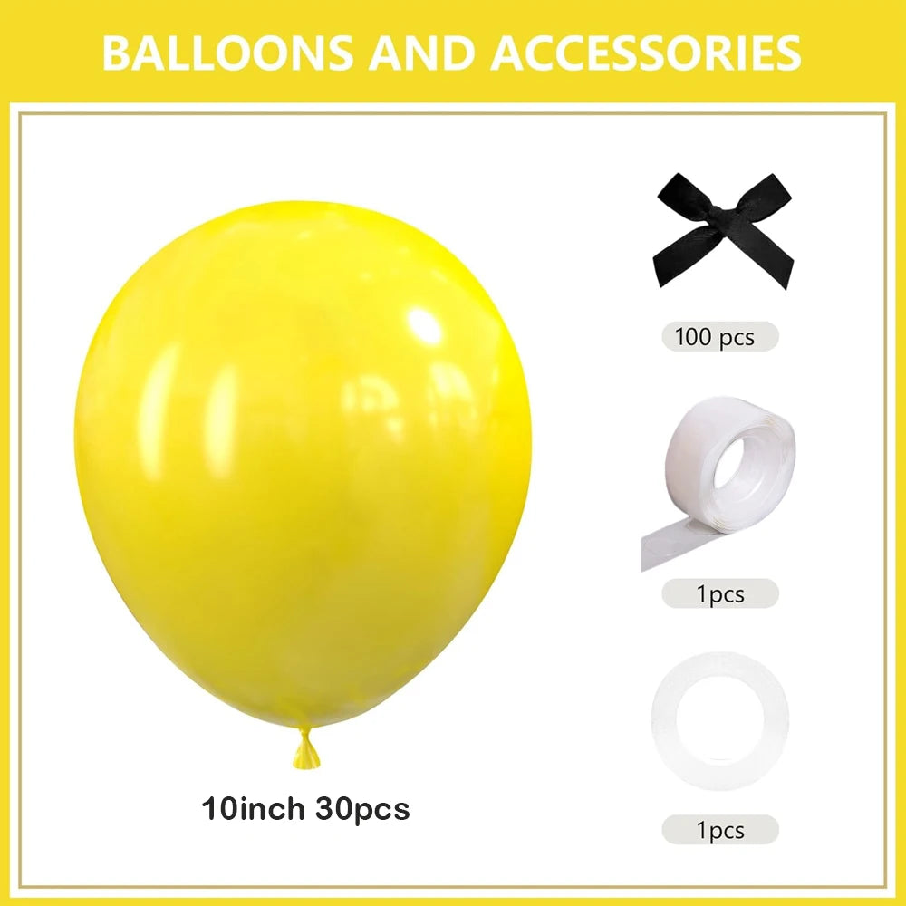 30Pcs Latex Balloons with Black Bow Coquette Bow Themed DIY Balloons Set for Boho Wedding Baby Shower Girls Birthday Party Decor