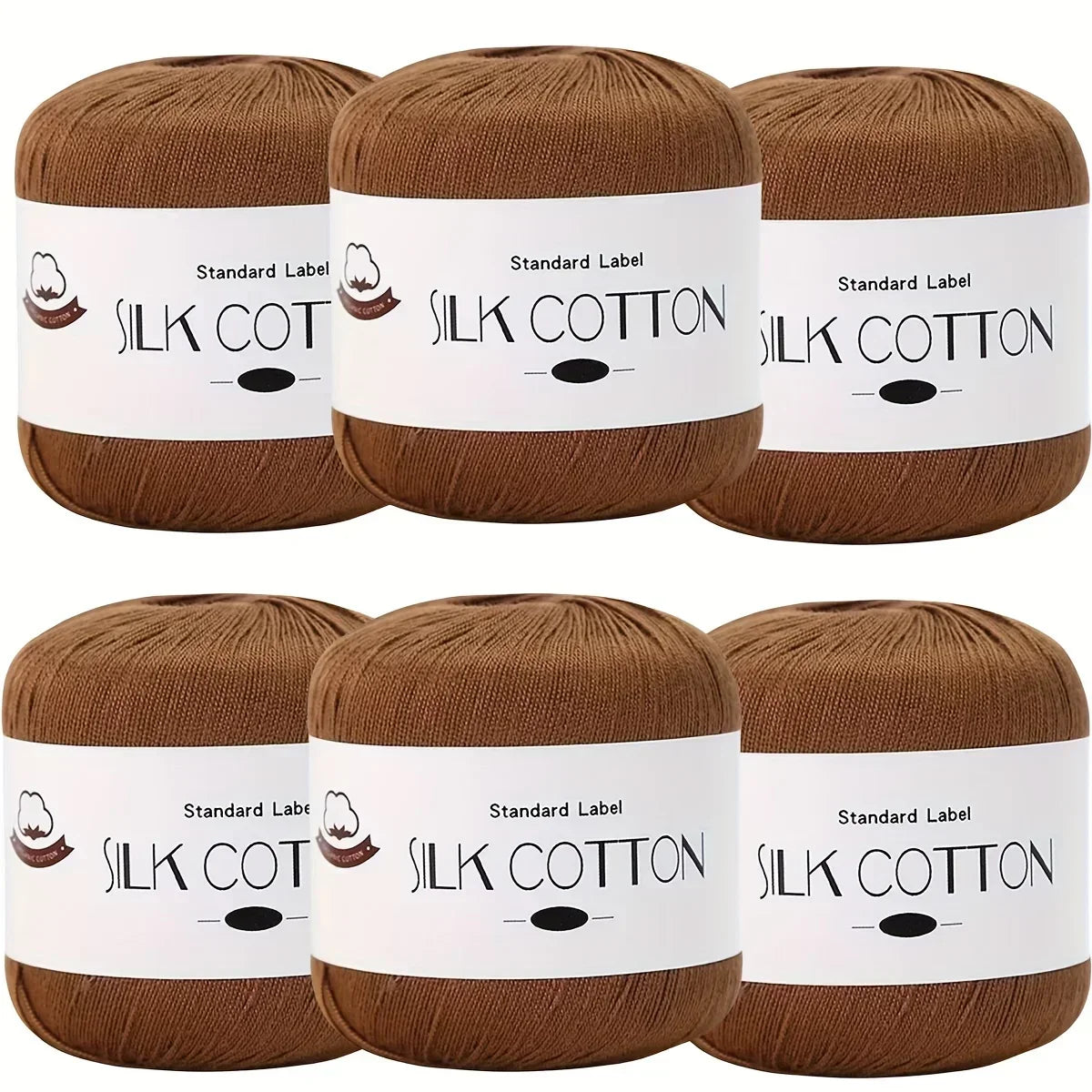 Silk Cotton Yarn - Fine Lace Thread for Crochet, Knitting Sweater,Shawls, Scarves, and DIY Crafts, Soft Durable Yarn 1.76oz/pc