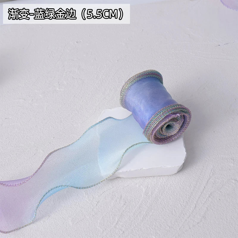 Chiffon Ribbon Organza Satin Lace for For DIY Bows Gift Wrapping Flower Bouquet Hair Accessories Sewing Trim Crafts Materials