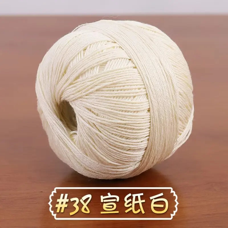 6-Strand Cotton Linen Lace Yarn Handmade Crochet Thread Medium Fine Hooking DIY Material Kit Children's Sweater Crochet Needl...