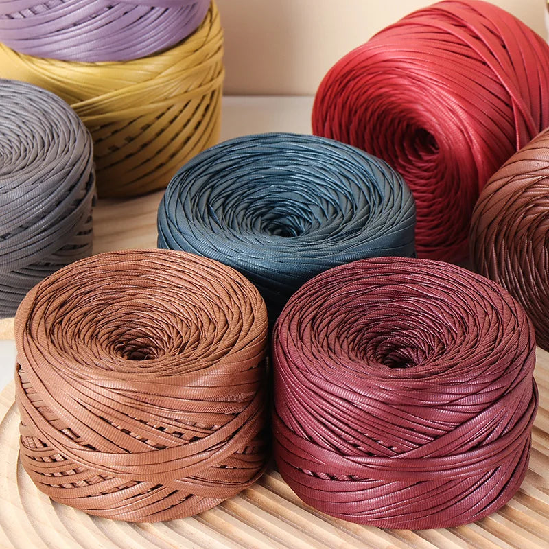 Faux Leather Yarn 200g/Roll Nappa Matte Color  for DIY Knitting Crocheting Thread Yarn for Handmade Bags Shoes Crafts