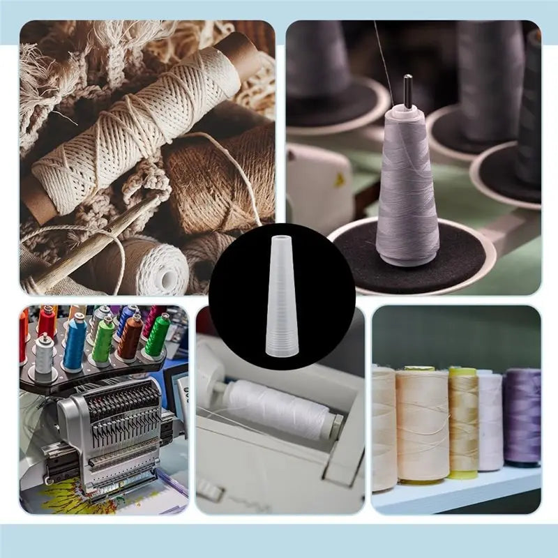 ABGR-Tapered Plastic Yarn Cones 20Pcs Empty Thread Spools Cord For Sewing Knitting Embroidery Projects Bobbins