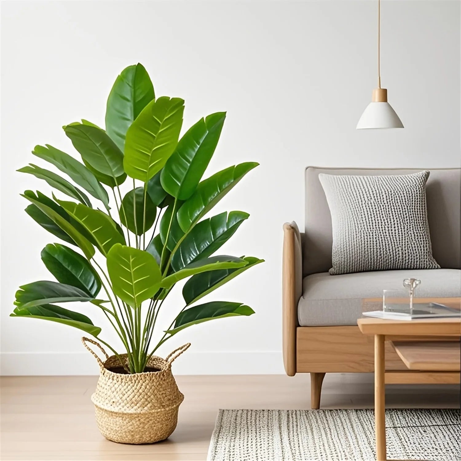 24 Leaves Extra Large Realistic Artificial Palm Plant - High-End Tropical Floor Decor for Indoor/Outdoor Use Plastic Wedding