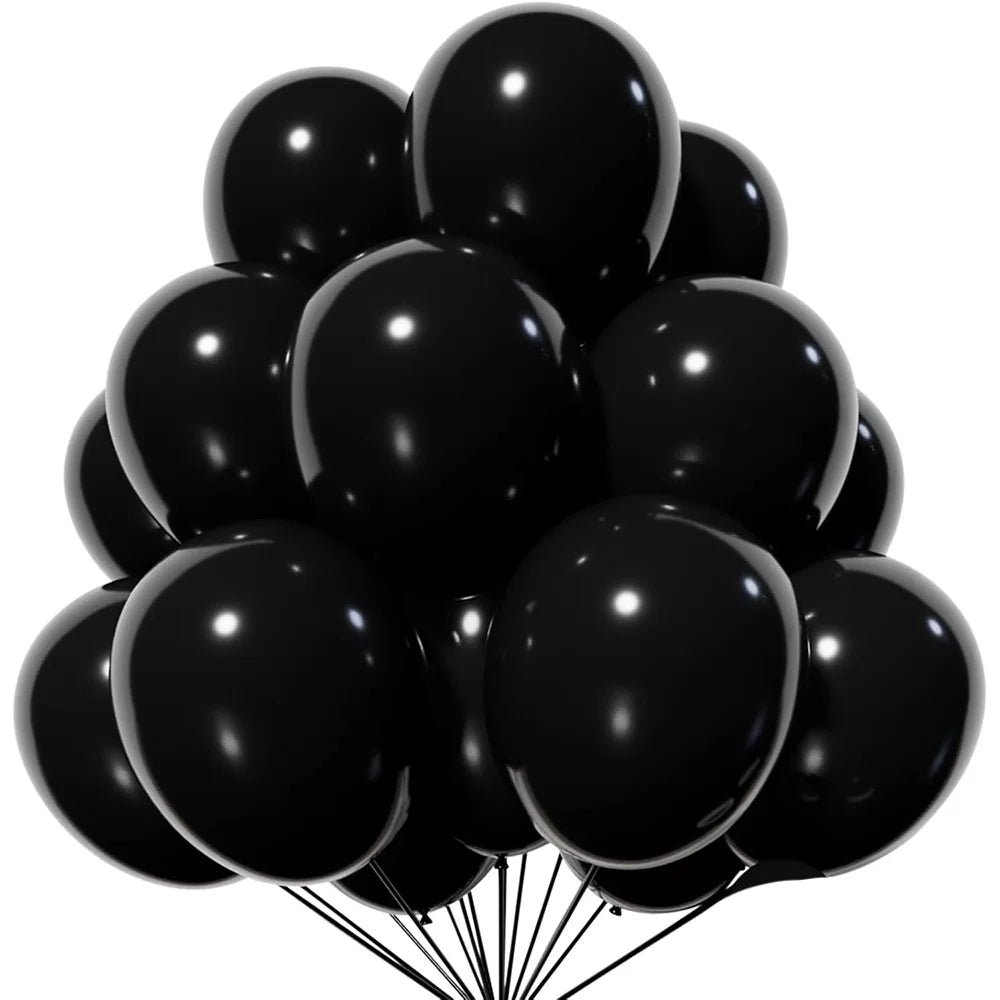5-100pcs/Pack 12inch Black Latex Balloon for Wedding Birthday Party Baby Shower Engagement Anniversary Decoration Supplies Favor