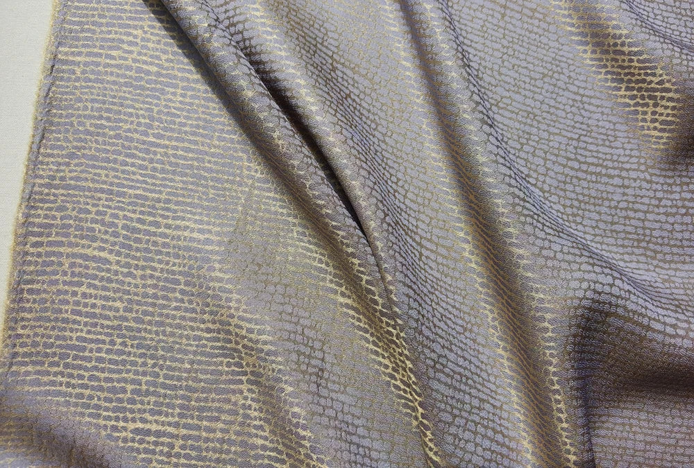 45'' Wide By Meter Heavy Silk Crepe Fabric Geometric Silk Viscose Material Wedding Evening Gown