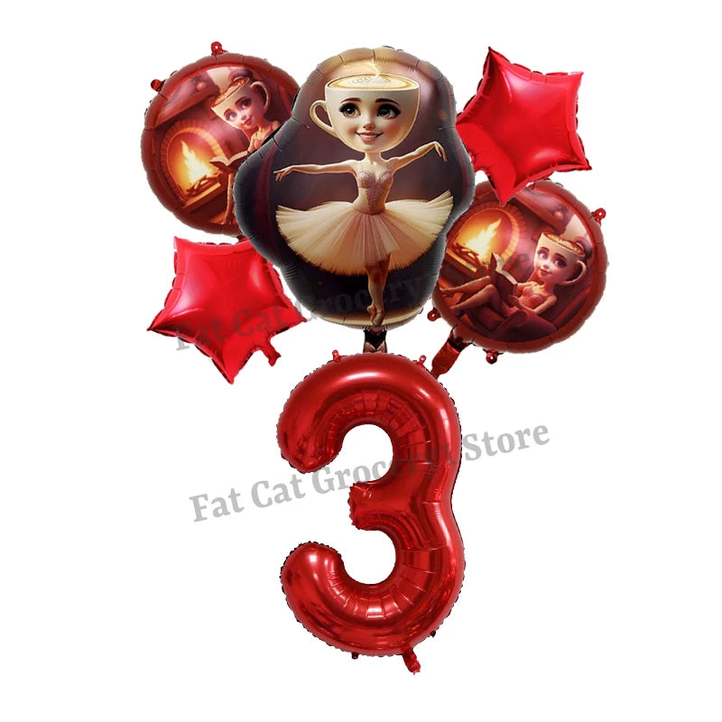 Italian Brainrot Birthday Balloons New Tralalero Tralala Digit 1-10 Ballons Gender Reveal Baby Shower Party Decoration Kids Gift