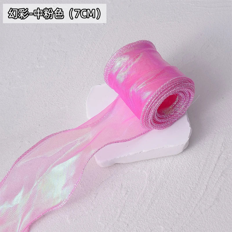 Chiffon Ribbon Organza Satin Lace for For DIY Bows Gift Wrapping Flower Bouquet Hair Accessories Sewing Trim Crafts Materials