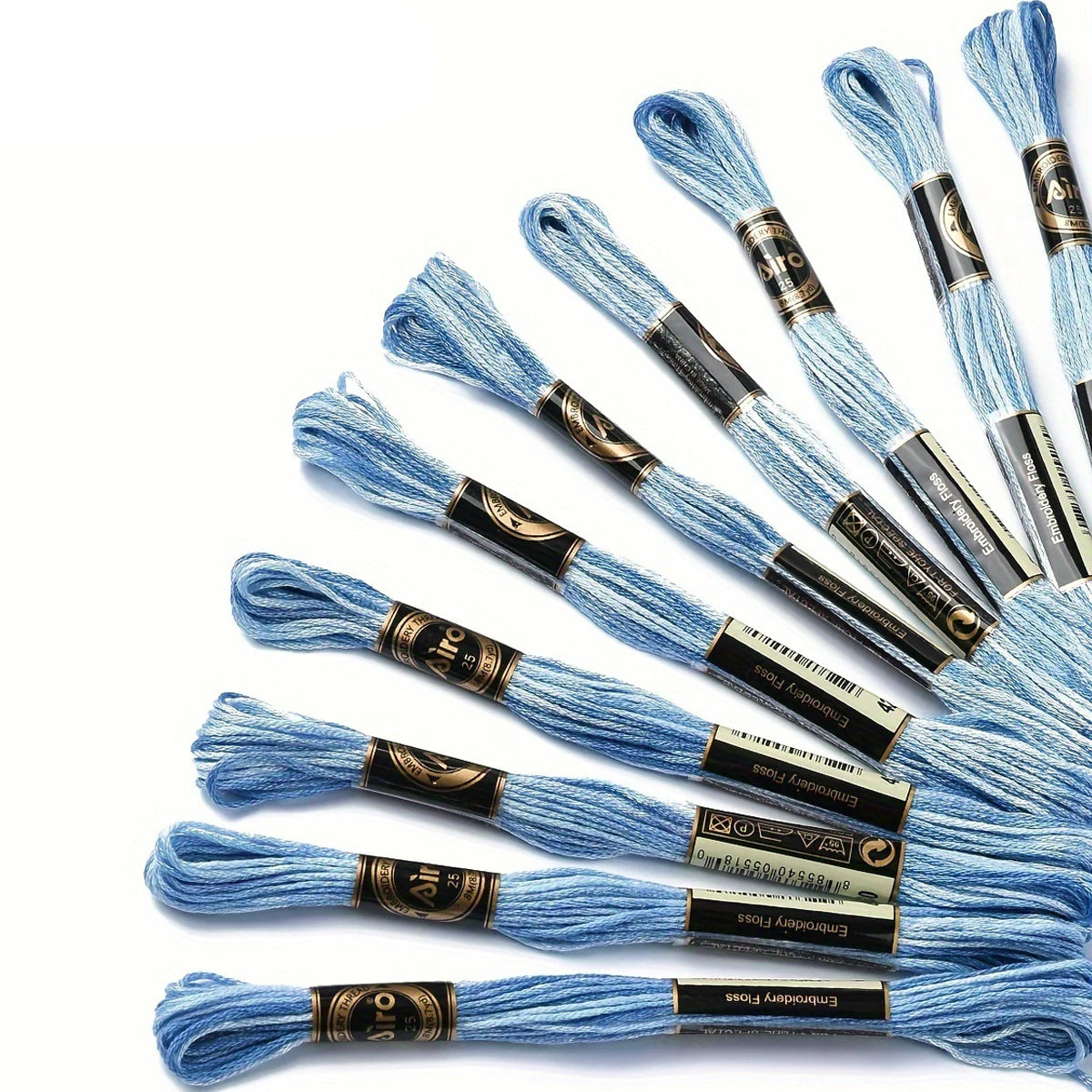 10PCS 100% Cotton High Quality Cross stitch Floss Embroidery thread Cross Stitch Embroidery Hand Knitting Sewing Weaving 8m Each