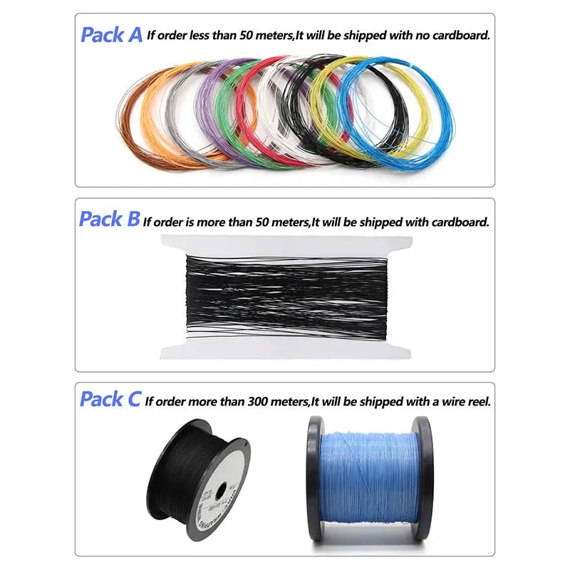 10/100/200/500m UL10064 PTFE Wire 40/36/34/32/30/28/26AWG Ultra Fine Micro Litz FEP Insulation Tinned Copper Cable for Soldering