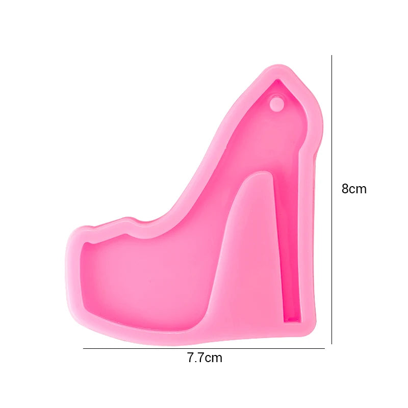 Dog Paw Print Resin Molds Heart Shape Keychain Casting Silicone Molds for Key Chain Pendant Making Epoxy Resin Craft Jewelry DIY