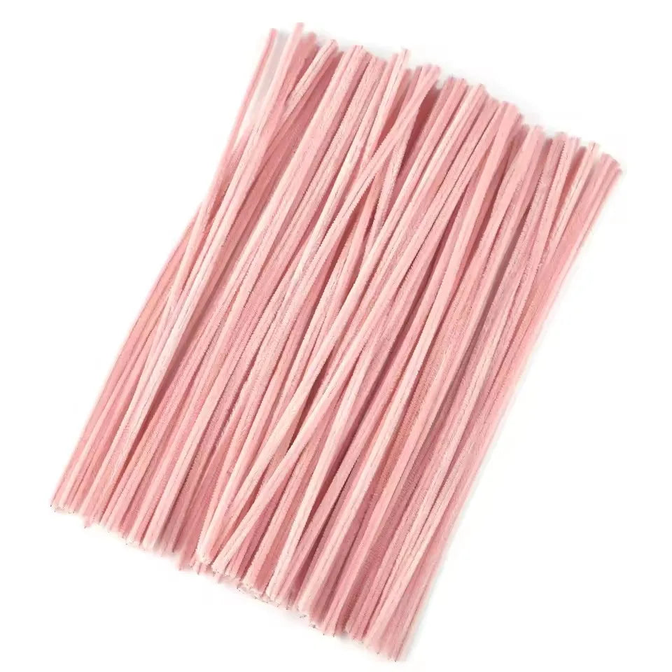 100pcs Chenille Stems Toys DIY Strips Twist Bar Anvil Wire Craft Pipe Creative Hobby Children Plush Stick Chenille Sticks