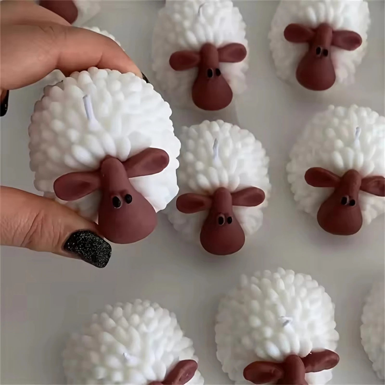3D Cute Sheep Silicone Candle Molds Forms DIY Handmade Animal Goat Candle Making Soap Clay Plaster Resin Moulds Decorating Tools
