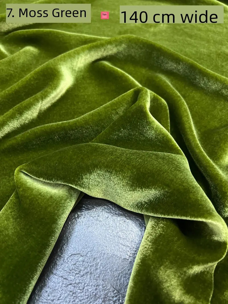 40 Colors Silk Velvet Fabric - Black Mulberry Silk Velvet for High-End Dress- Luxurious Gold Silk Velvet Material