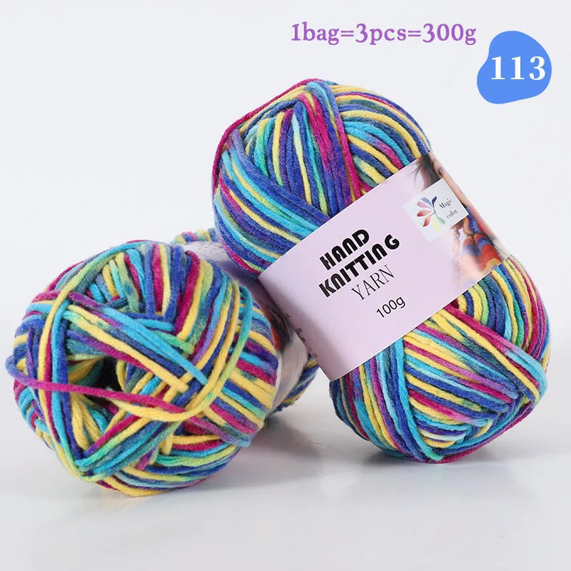 7-Strand Yarn, Multi-Colored Gradient Yarn