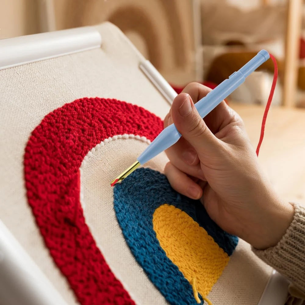 14PCS Punch Needle Set Adjustable Embroidery Punch Needle Pen Tool with Various Size Punch Needle Tool DIY Handmade Crafts