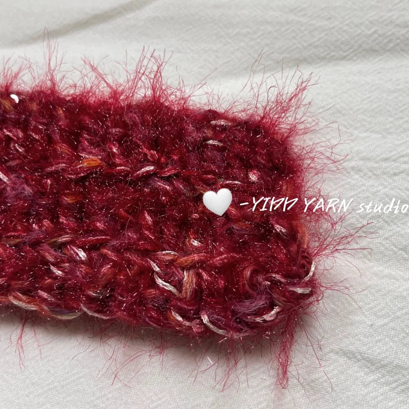 125g/roll Green Yarn Tricot Wool Blends Diy Hand Knitting Features Hand Mixed Plush Yarn Wool Ball Crochet Woven Hairpin Sweater