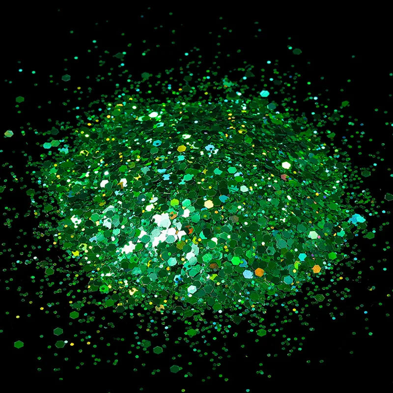 10g Holographic Hexagon Chunky Glitter Epoxy Resin Filler Flakes Laser Sparkly Sequins for DIY Epoxy Resin Nail Art Fillings