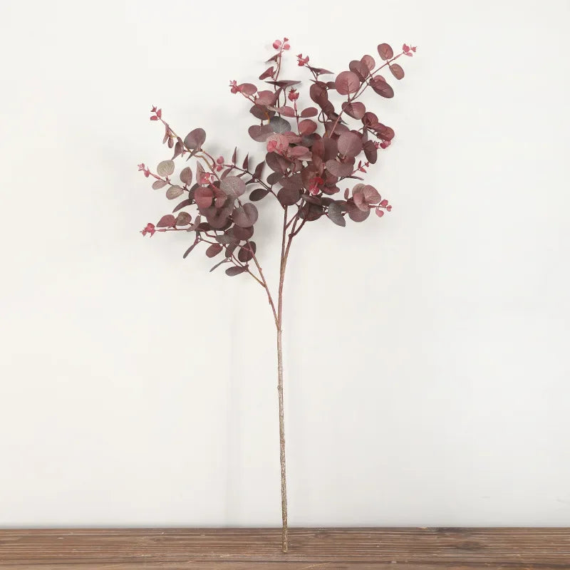 70cm Autumn Color Eucalyptus Leaf Forest Money Leaf Artificial Plant Wedding Home Decora Desktop Display Flowers Decoracion