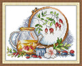 Joy Sunday Cross Stitch, Afternoon Tea, Spring, Summer, Autumn, Winter, J611, J612, J702, J703, J704, J705, Flowers Cross Stitch