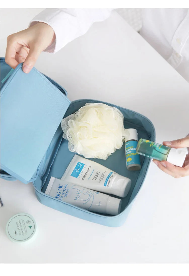 Portable Needlework Storage Bag Mesh Divider Pouch Yarn Knitting Tools Organizer Cases Storage DIY Apparel Travel Wash Bag