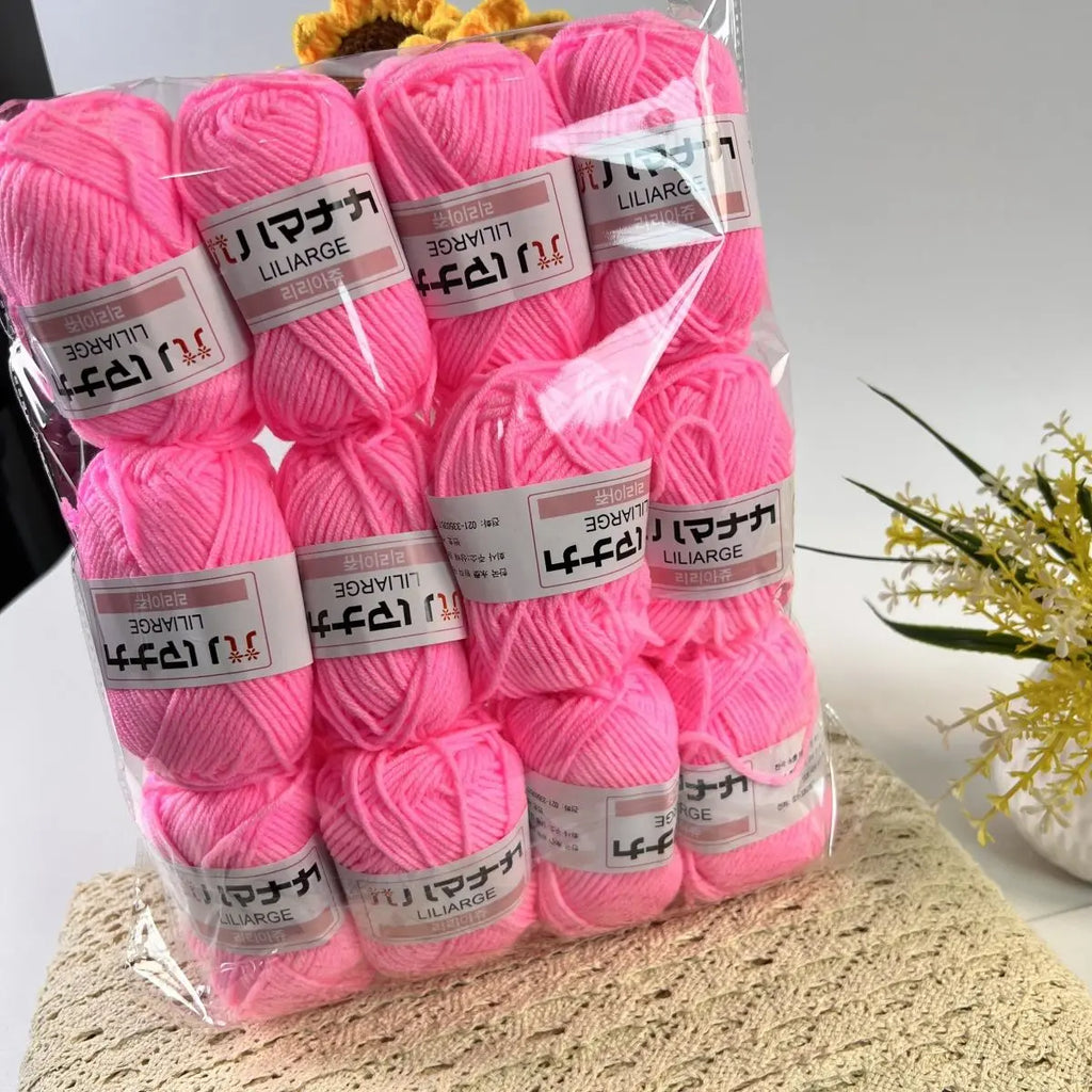 12PCS 300g Milk Yarn Handmade Coarse DIY Weaving Yarn Ball For Sweater Hat Scarve And Other Clothing Soft Crochet Knitting Yarn