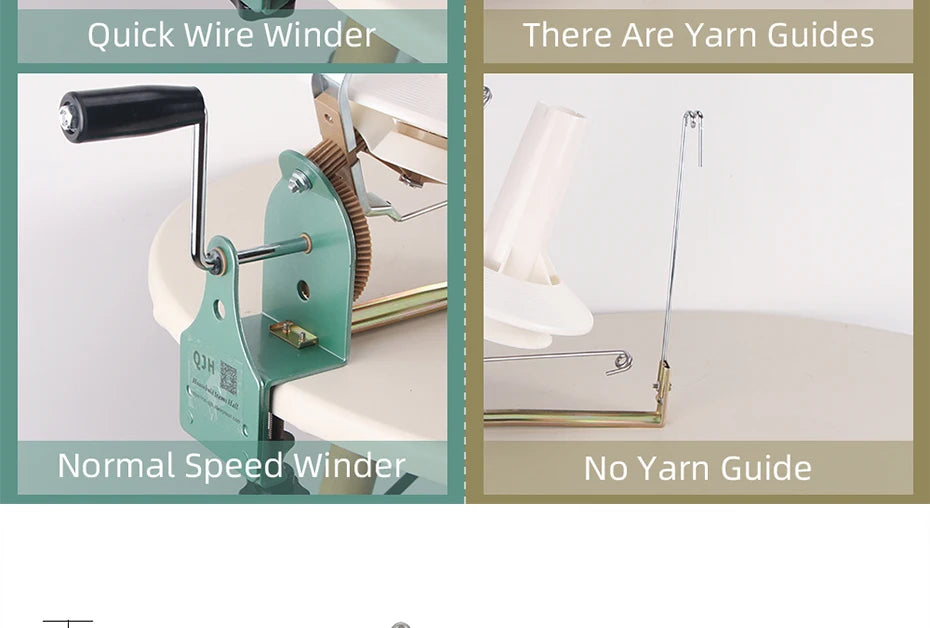 Hand Operated Winding Machine Machine Yarn Ball Winder Hand Operated Easy to Set Up and Use Sturdy with Metal Handle And