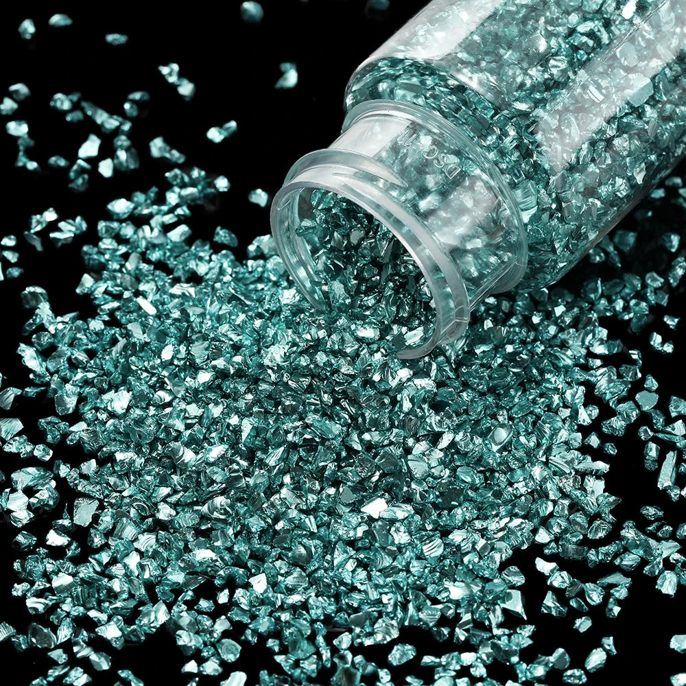30g/Bottle Glass Broken Stones Resin Fillings for DIY Medium/Small Crystal UV Epoxy Filler Nail Art Decoration Jewelry Making